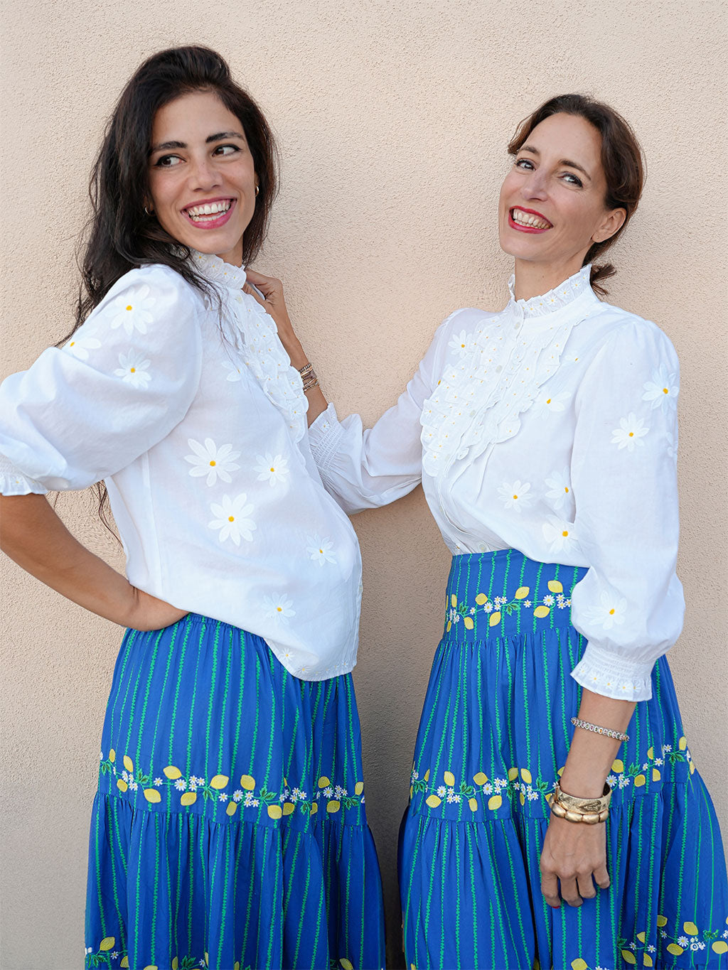NIMO x CASA PERNICE Blouse White Flower Embroidery