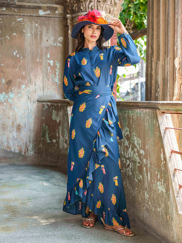 Mullein Skirt Flowerbunch on Navy