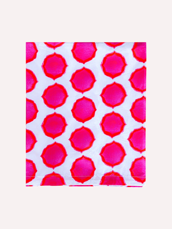 Premium linen tablecloth with artisanal hand-printed finish by Nimo With Love